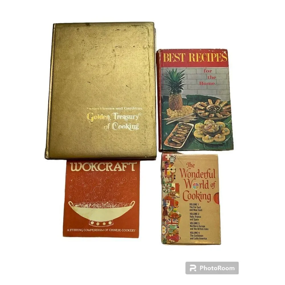 Vintage Cookbook Lot Better Homes‎ Golden Wokcraft Wonderful World of Cooking